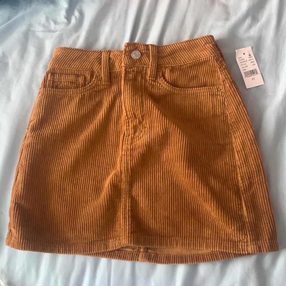 Pacsun oak-colored corduroy skirt